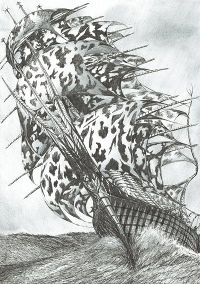 Storm Creators North Sea, 2017, (Kağıt Üzerine Mürekkep) by Vincent Alexander Booth