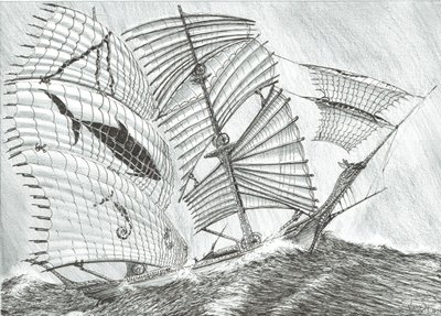 Storm Creators Savu Sea, 2017, (Kağıt Üzerine Mürekkep) by Vincent Alexander Booth