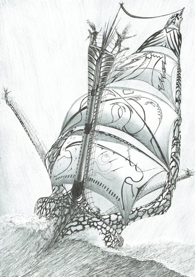 Storm Creators Sibuyan Sea, 2017, (Kağıt Üzerine Mürekkep) by Vincent Alexander Booth