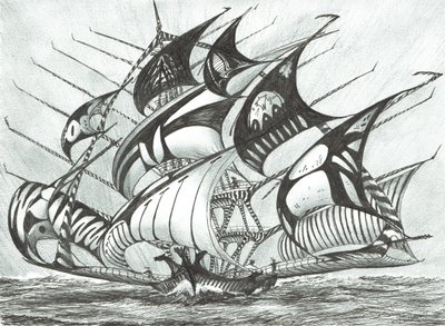 Storm Creators Visayan Sea, 2017, (Kağıt Üzerine Mürekkep) by Vincent Alexander Booth