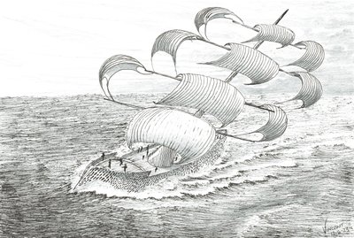 Storm Creators Yathkyed, 2023 (kağıt üzerine mürekkep ve kalem) by Vincent Alexander Booth
