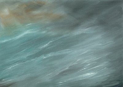 Derin okyanusta fırtına, 2017, (tuval üzerine yağlı boya) by Vincent Alexander Booth