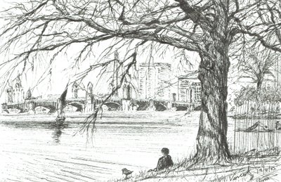 Charles nehri, Boston. 2003, (Kağıt üzerine mürekkep) by Vincent Alexander Booth