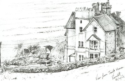 Galler kıyısındaki Cizvit Evi, 2005, (Kağıt üzerine mürekkep) by Vincent Alexander Booth