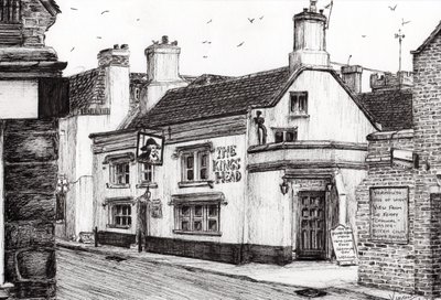 Kings Head Yarmouth, 2008, (kağıt üzerine mürekkep) by Vincent Alexander Booth