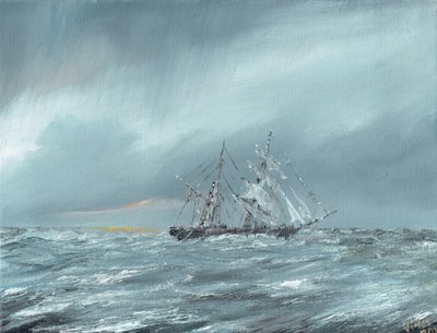 Mary Celeste başıboş 5 Aralık 1872, 2016, by Vincent Alexander Booth