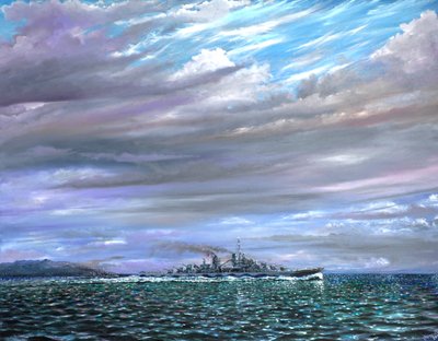 USS Juneau Guadalcanal 1942, 2019 by Vincent Alexander Booth