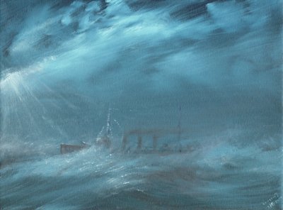 ABD Destroyeri denizde fırtınada 1917, 2019 by Vincent Alexander Booth