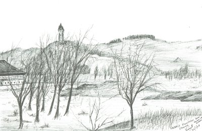 Wallace Anıtı; 2007; (kağıt üzerine mürekkep) by Vincent Alexander Booth