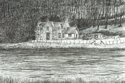 Spey nehrinin karşısındaki ev, 2006 by Vincent Alexander Booth