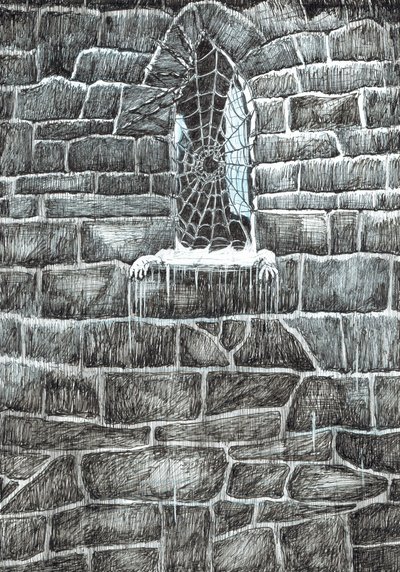 sayfa 11, Findhorn Ormanındaki Kale, 2006, (kağıt üzerine mürekkep) by Vincent Alexander Booth