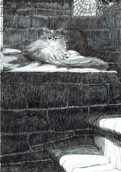 sayfa 21, Findhorn Ormanındaki Kale, 2006, (kağıt üzerine mürekkep) by Vincent Alexander Booth