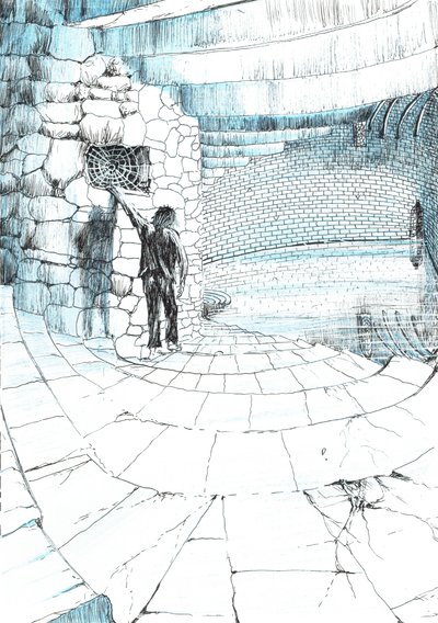 sayfa 39, Findhorn Ormanındaki Kale, 2006, (kağıt üzerine mürekkep) by Vincent Alexander Booth
