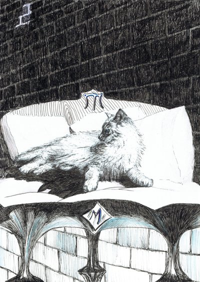 sayfa 52, Findhorn Ormanındaki Kale, 2006, (kağıt üzerine mürekkep) by Vincent Alexander Booth