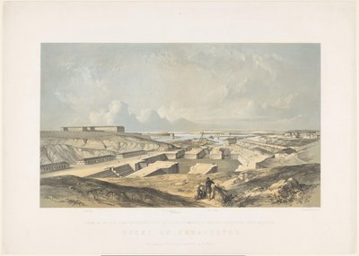 De Haven van Sivastopol, 1855 Sebastopol Rıhtımları (nesne üzerindeki başlık) by Vincent Brooks
