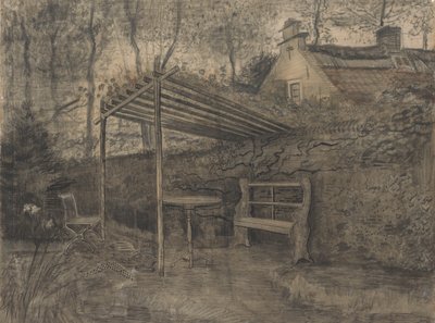 Bir bahçe köşesi. by Vincent van Gogh