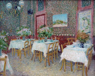 Bir restoranın içi, 1887. by Vincent van Gogh