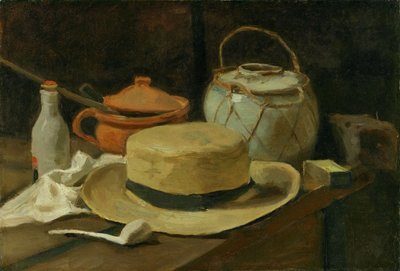 Sarı Hasır Şapkalı Natürmort, 1881 veya 1885. by Vincent van Gogh