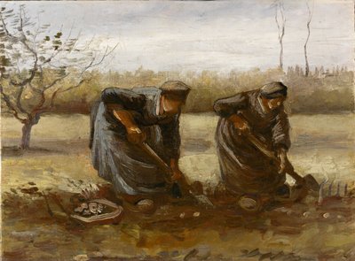 Patates Kazan İki Köylü Kadın, 1885. by Vincent van Gogh