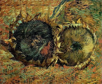 İki kesilmiş ayçiçeği, 1887. by Vincent van Gogh