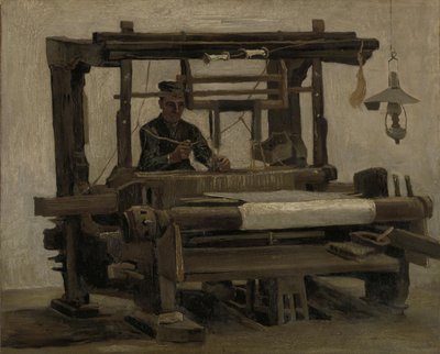 Dokuma tezgahında dokumacı, 1884. by Vincent van Gogh