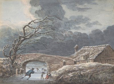 Donmuş Kanalda Patencilerle Kış Manzarası, n.d.. by Vincent Jansz. van der Vinne