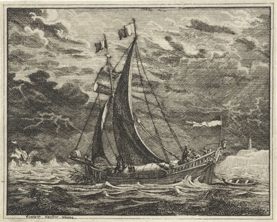 Uğursuz havalarda gemi by Vincent Laurensz. van der Vinne (II)