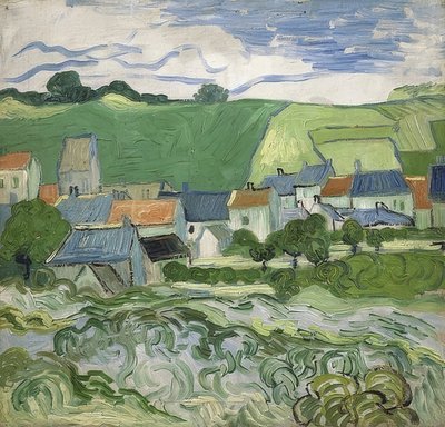 Blick auf Auvers. Auvers-sur-Oise, Mayıs - Haziran 1890 by Vincent van Gogh