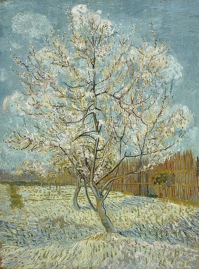 Çiçek açan şeftali ağacı (pembe). Arles, Nisan-Mayıs 1888 by Vincent van Gogh