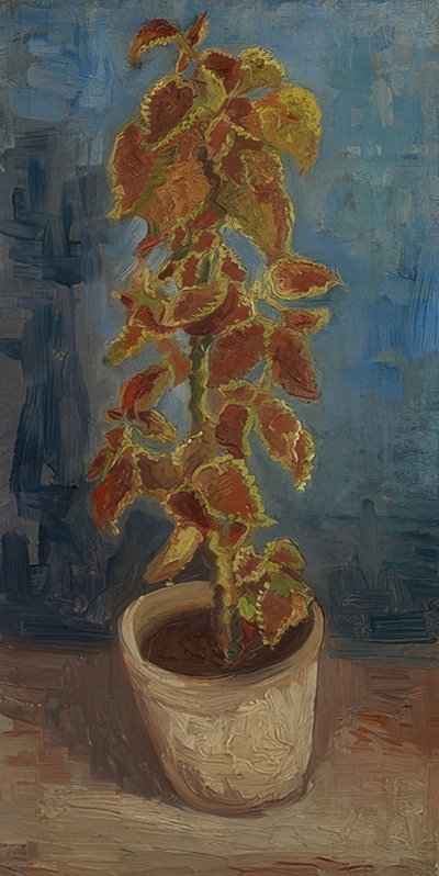 Renkli ısırgan otu ile saksı. 1886 by Vincent van Gogh