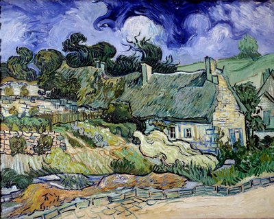 Auvers-sur-Oise'deki Chaumes de Cordeville (Auvers sur Oise) Vincent van Gogh'un (1853-1890) tablosu 1890 Güneş. 0.73x0.92 m Paris, Orsay Müzesi by Vincent van Gogh