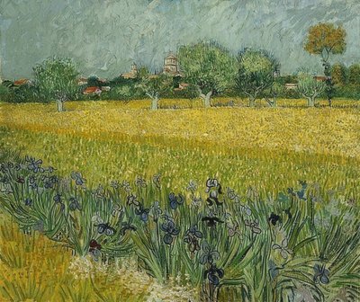 Arles yakınlarında süsenli tarla. Mayıs 1888 by Vincent van Gogh