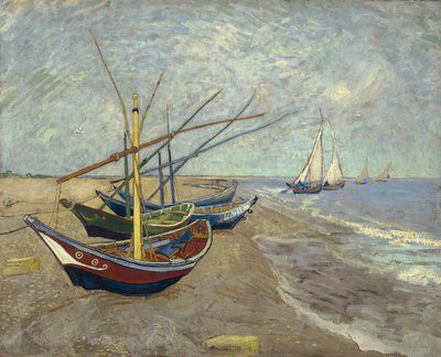 Saintes-Maries-de-la-Mer Sahilinde Balıkçı Tekneleri by Vincent van Gogh