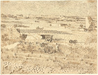 Hasat--La Crau Ovası by Vincent van Gogh
