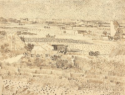 Hasat -- La Crau Ovası, 1888. by Vincent van Gogh