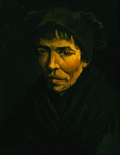 Köylü Başkanı; Bir Köylü Kadının Başı, 1885 by Vincent van Gogh