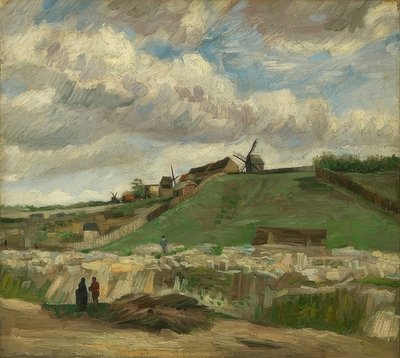 Taş ocağı ile Montmartre tepesi. Paris, Haziran-Temmuz 1886 by Vincent van Gogh