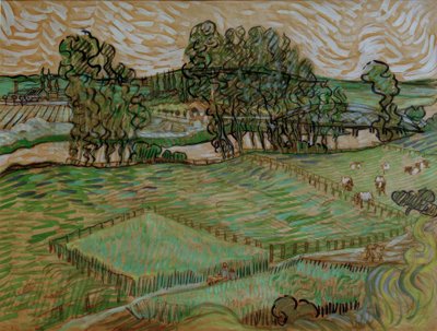 Oise üzerinde bir köprü ile manzara by Vincent van Gogh