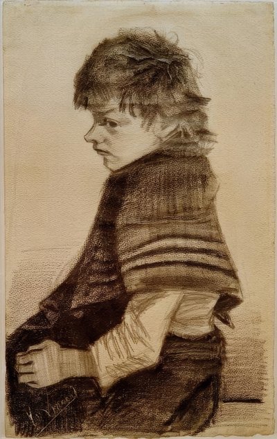 Bir şal ile kız by Vincent van Gogh
