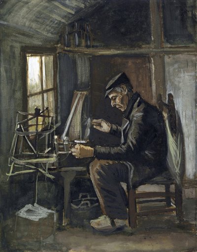Man Sarma İpliği, Gogh, Vincent, van (1853-1890). Kağıt üzerine suluboya, boyut: 44.8x35.4 by Vincent van Gogh