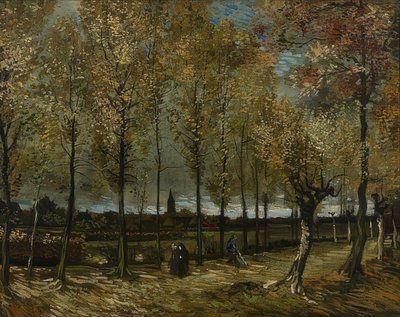 Nuenen yakınlarındaki kavaklar. 1885 by Vincent van Gogh