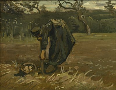 Köylü kadın, patates hasadı, 1885 by Vincent van Gogh