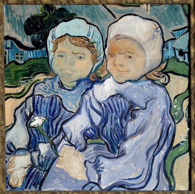 İki Kızın Portresi Vincent Van Gogh (1853-1890) tarafından Tablo 1890 Güneş. 0,51x0,51 m Paris, musee d