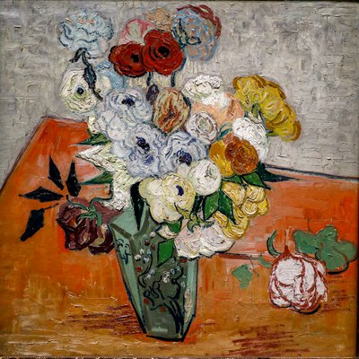 Güller ve rüzgar çiçekleri by Vincent van Gogh