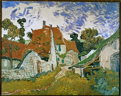 Rue a Auvers (tuval üzerine yağlıboya) by Vincent van Gogh