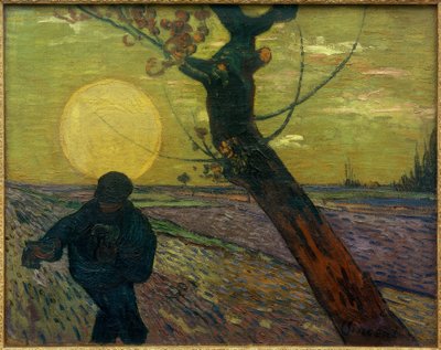 gün batımında ekici by Vincent van Gogh