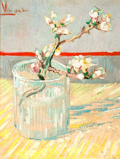 Bardakta Çiçekli Badem Çiçeği, 1888. by Vincent van Gogh