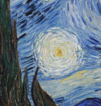 Yıldızlı Gece, Haziran 1889 (tuval üzerine yağlı boya) (702746 detayı) by Vincent van Gogh