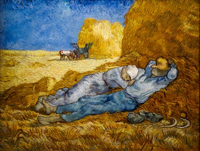 Siesta olarak da bilinen meridyen çizgisi by Vincent van Gogh