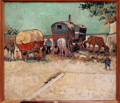 Karavanlar, Arles yakınlarında bir bohem kampı. Vincent Van Gogh